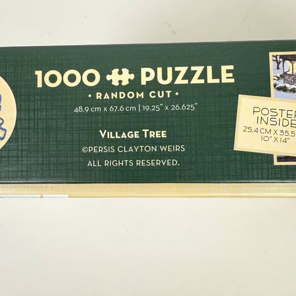 Cobble Hill 1000 Pc Village Tree Jigsaw Puzzle w/Poster New - Picture 4 of 5